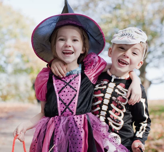 Children at Halloween