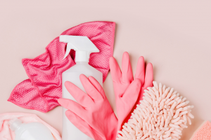 pink cleaning products