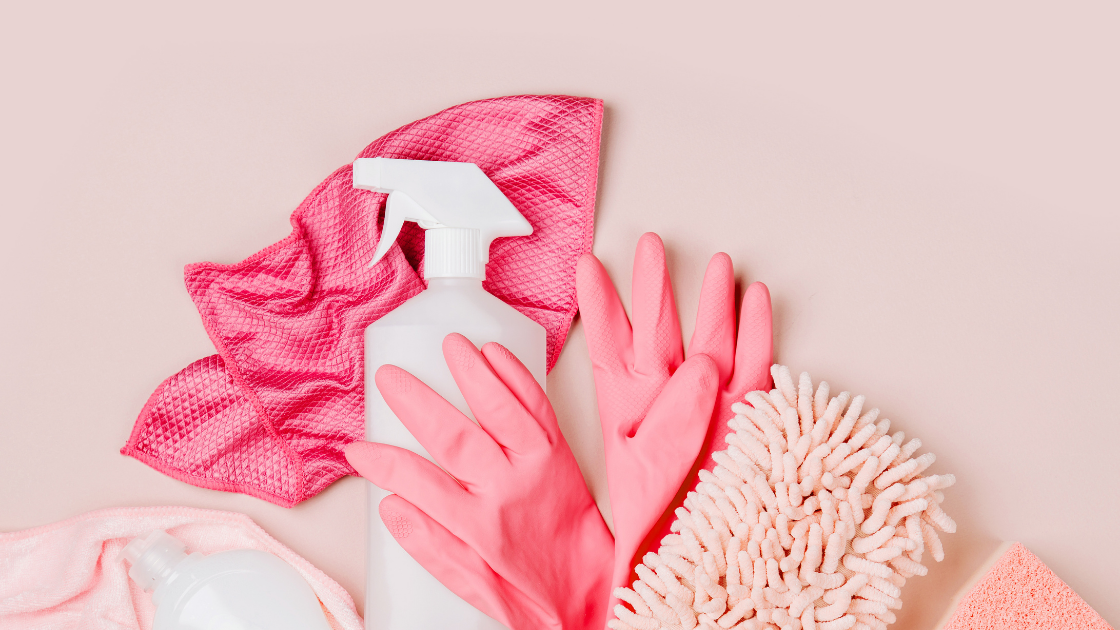 pink cleaning products